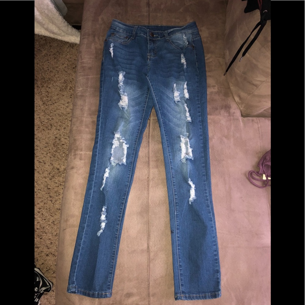 Fashion nova distressed jeans